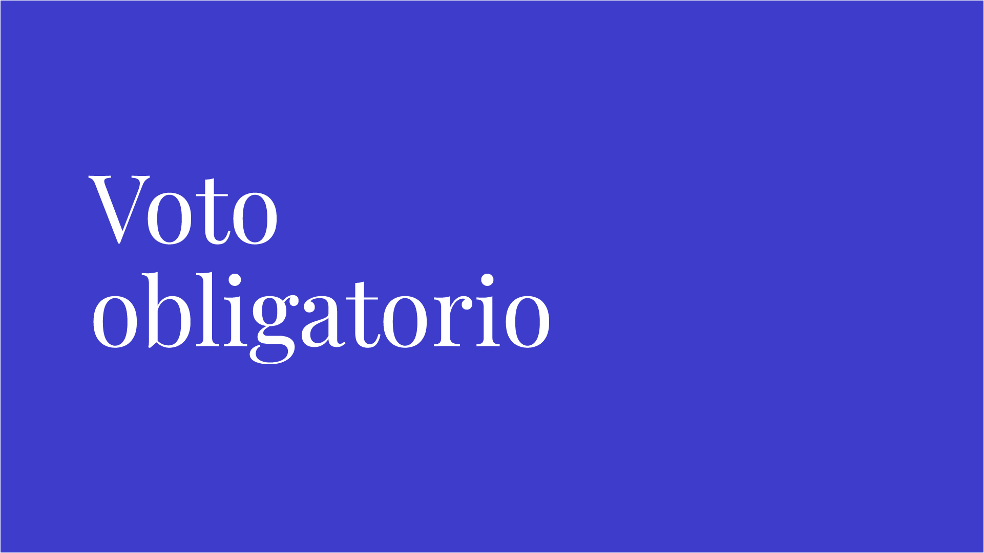 Carta: Voto obligatorio