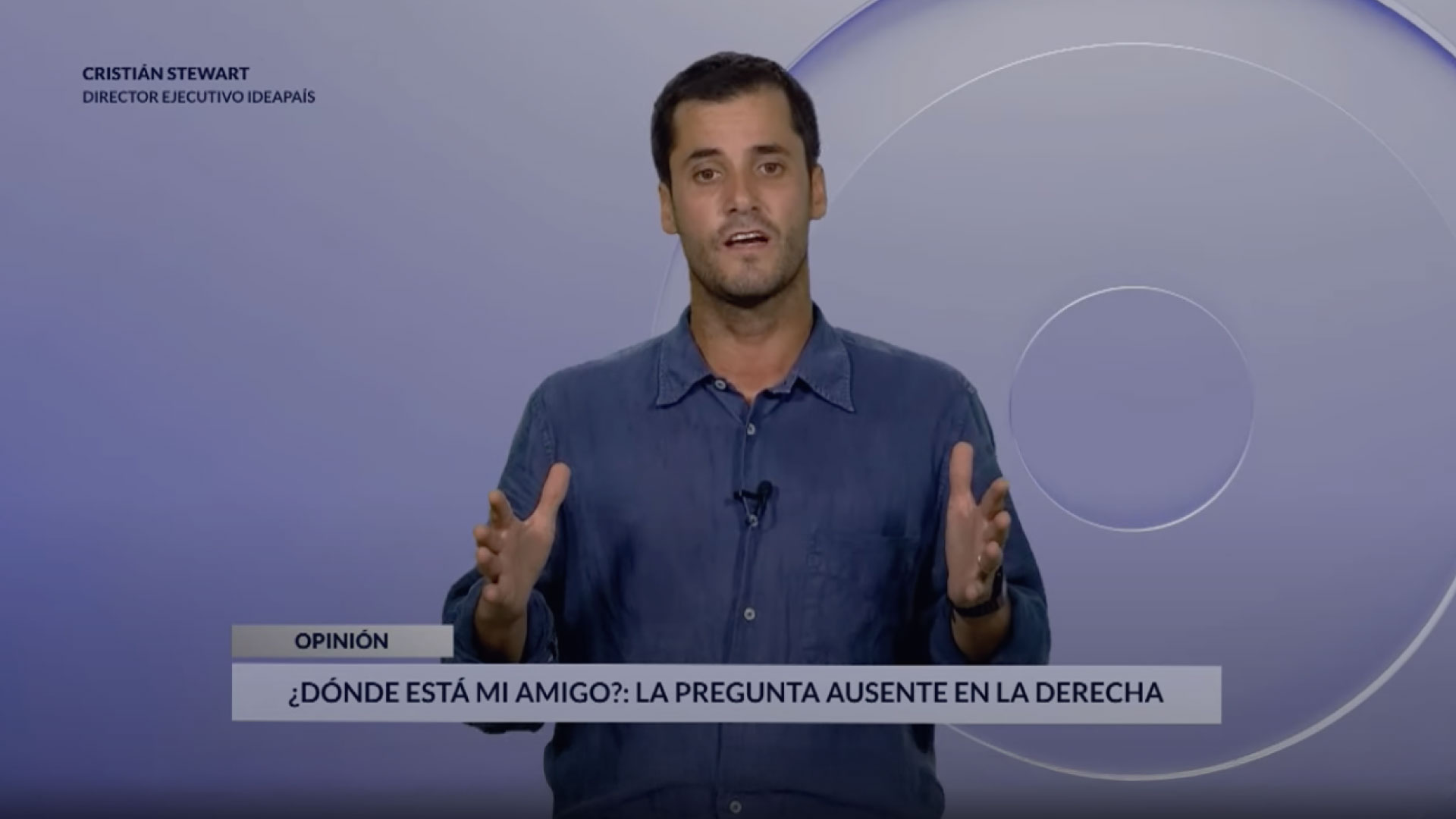 Video columna «¿Dónde está mi amigo?: La pregunta ausente en la derecha», por Cristián Stewart | Radio Bio Bio