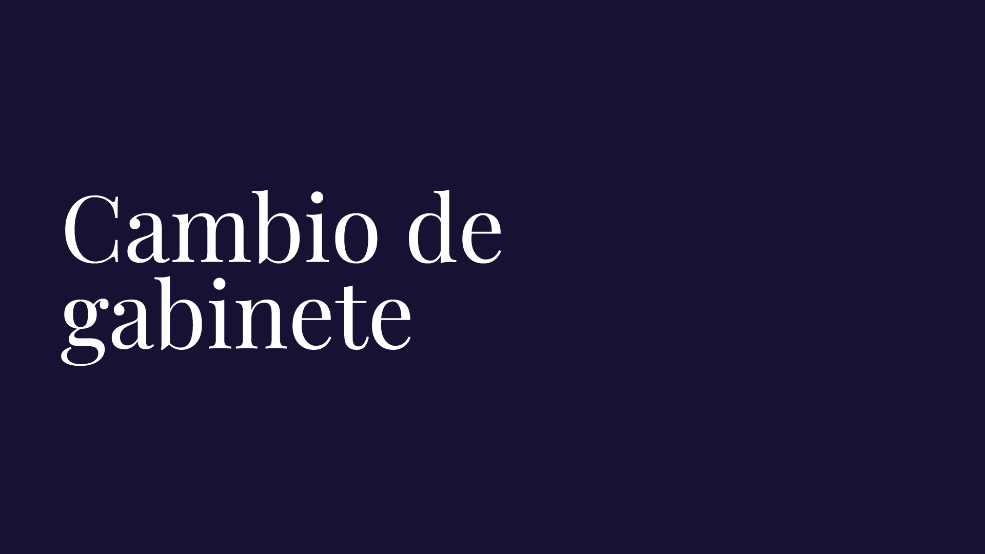 Carta «Cambio de gabinete», por Cristián Stewart | El Mercurio